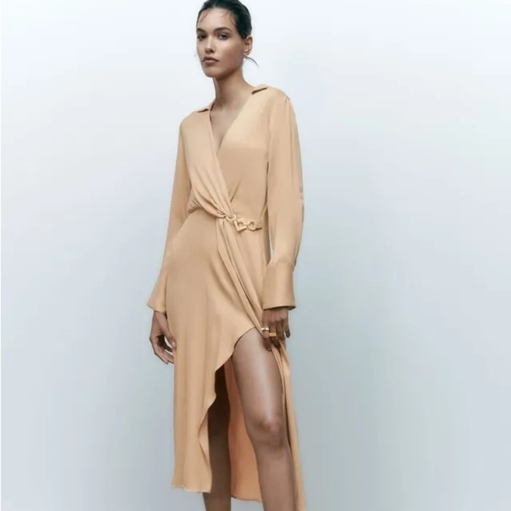 Zara satin effect midi dress
